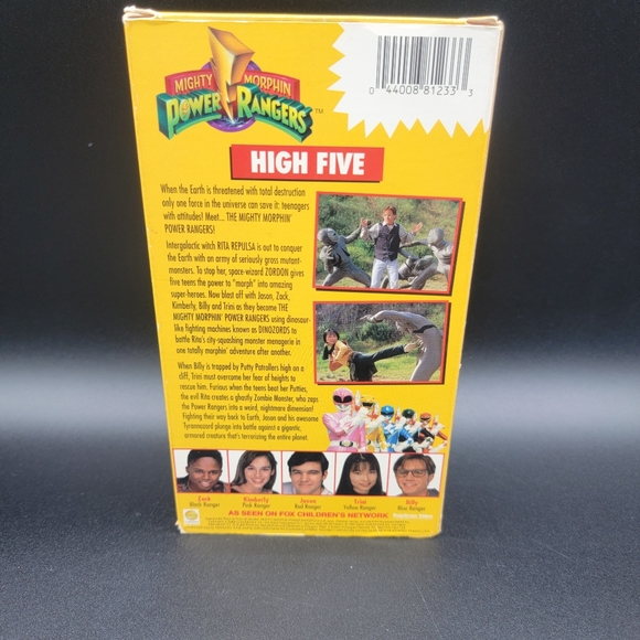 Mighty Morphin Power Rangers High Five VHS Tape Vintage 1993 Very Good VCR Video - Picture 8 of 8